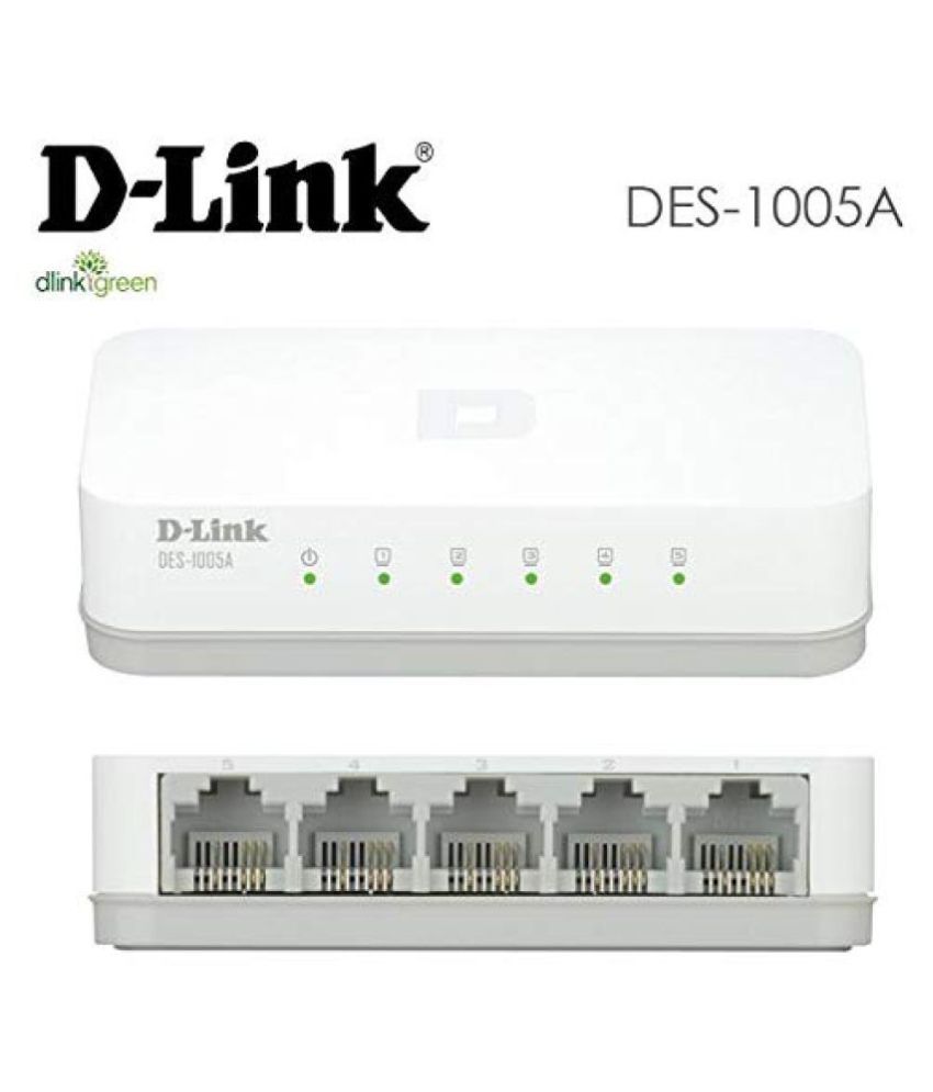 D Link DES 1005C 5 Ports Unmanaged 10/100Mbps Network Switch
