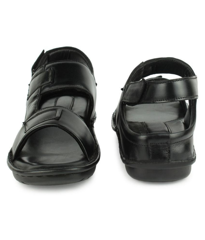  Glisten  Black Leather Sandals  Price in India Buy Glisten  