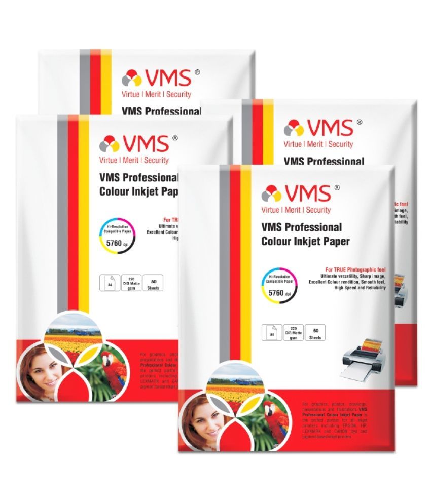 Download VMS Professional 220 GSM A4 210x297mm Photo Paper Double ... Yellowimages Mockups