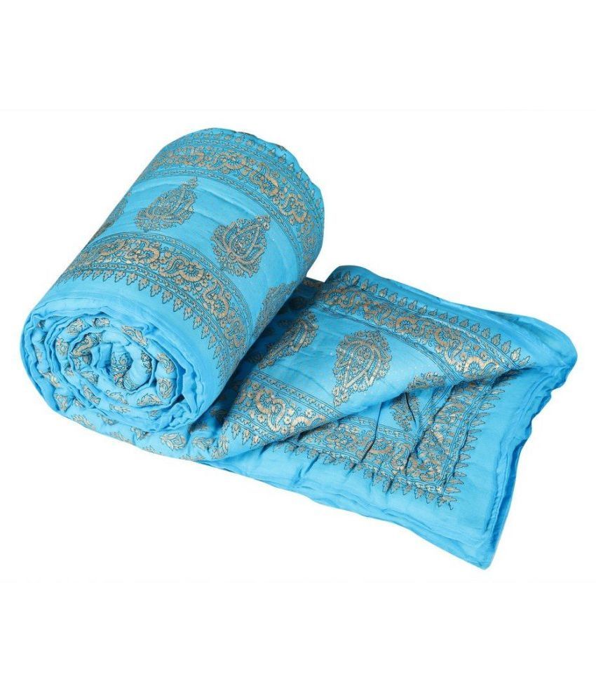 Jaipuri Razai Double Cotton Blue Printed Quilt Buy Jaipuri Razai