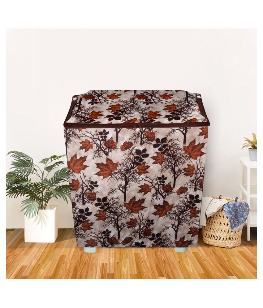     			E-Retailer Single Polyester Brown Washing Machine Cover for Universal Semi-Automatic