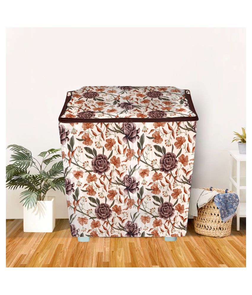     			E-Retailer Single Polyester Brown Washing Machine Cover for Universal Semi-Automatic