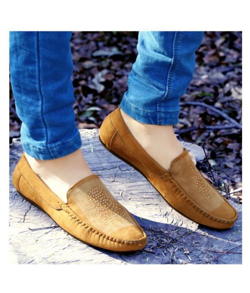 MARKRANGE Khaki Loafers - Buy MARKRANGE Khaki Loafers Online at Best Prices in India on Snapdeal