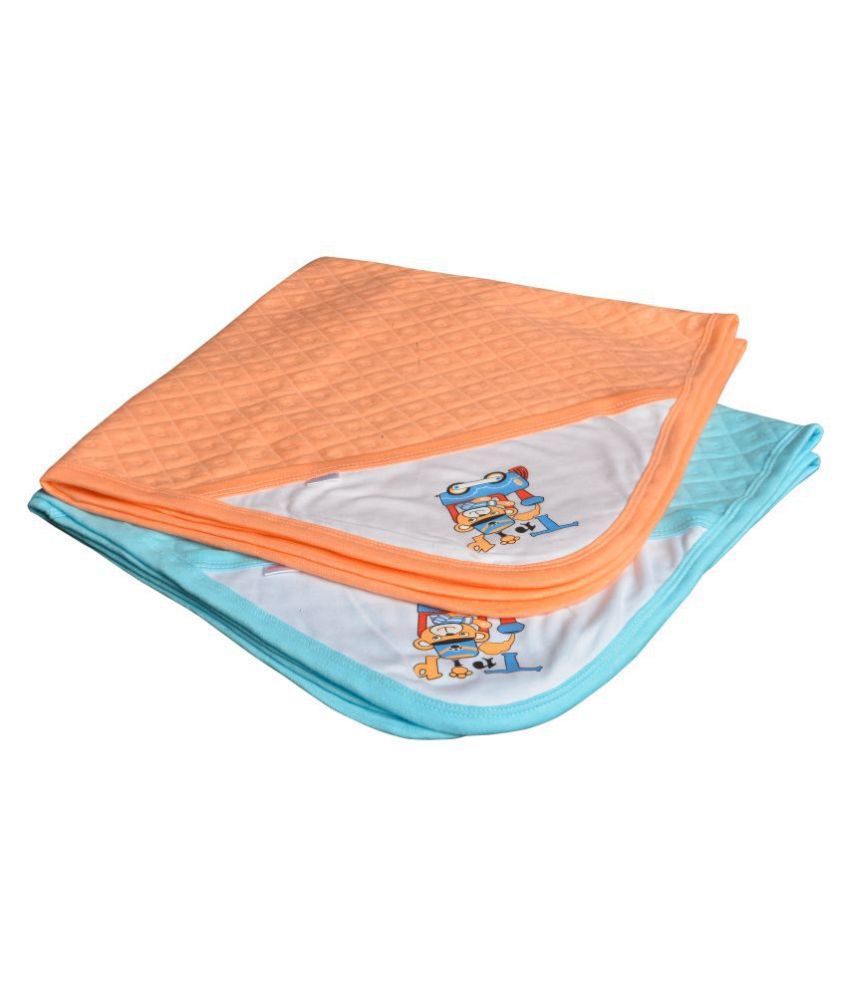 CATCUB Multi-Colour Polyester Towel cum blanket ( 72 cm × 72 cm 2 pcs )