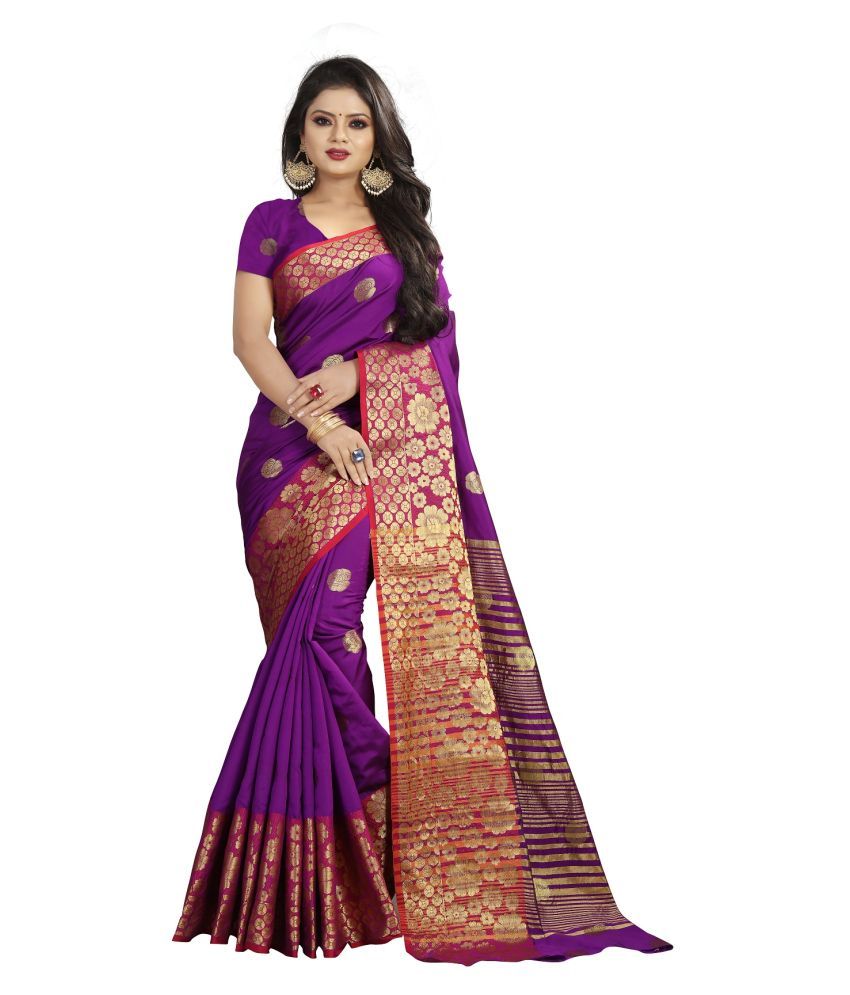 purple cotton sarees