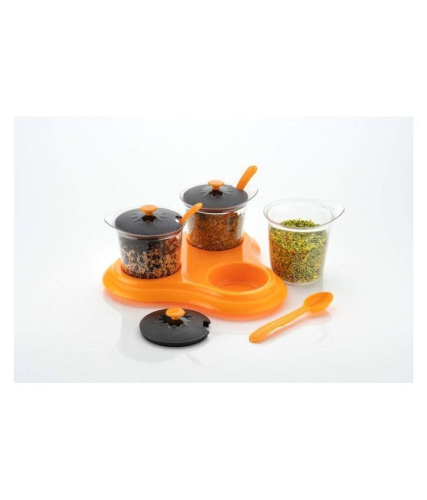 AirLifi Masala Storage jar lids & Tray Holder for Dining Table,Masala