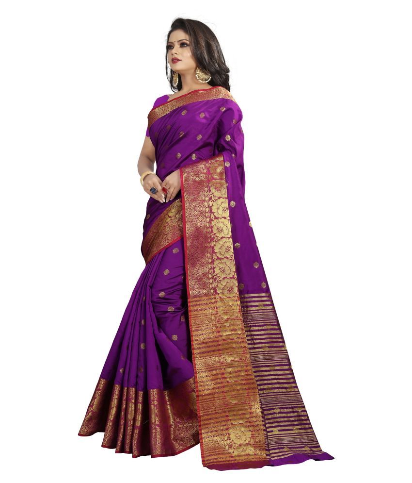 purple cotton sarees