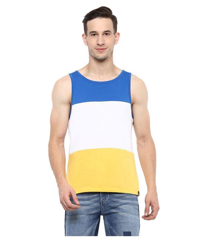     			Urbano Fashion Cotton Multicolor Colorblock T-Shirt