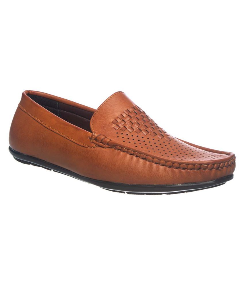     			KHADIM Brown Loafers