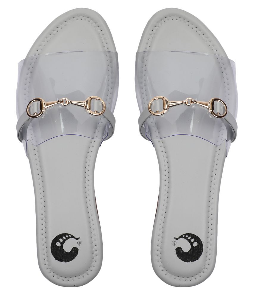 mens gray slides