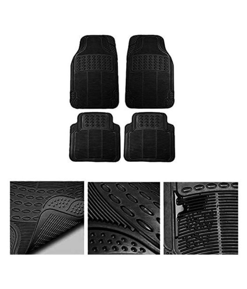 Autofetch Rubber Car Floor/Foot Mats (Set of 4) Black for Fiat Punto