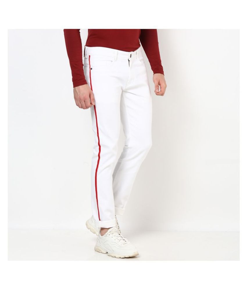     			Urbano Fashion White Slim Jeans