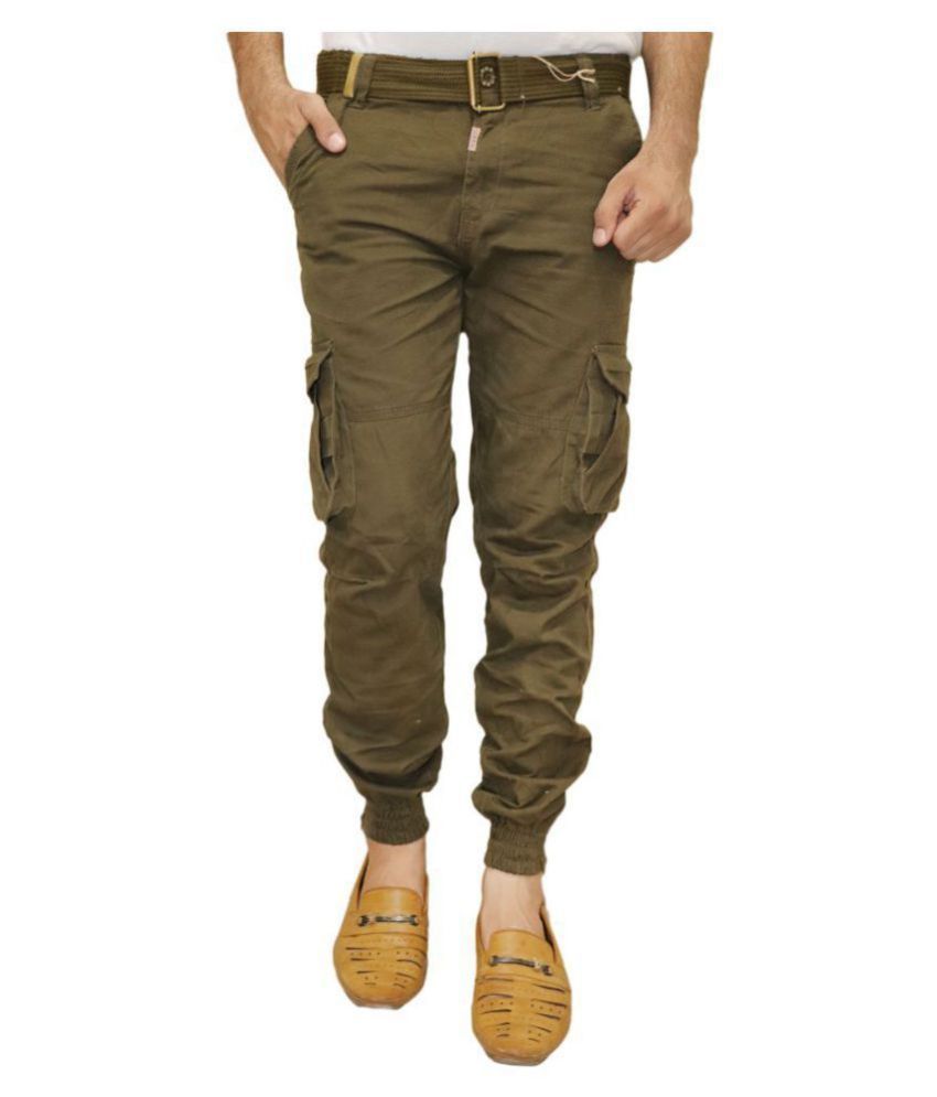 dark green cargos