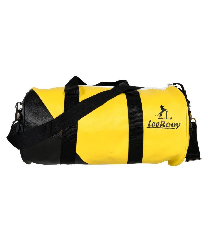 LeeRooy Yellow Solid L Duffle Bag Buy LeeRooy Yellow Solid L Duffle