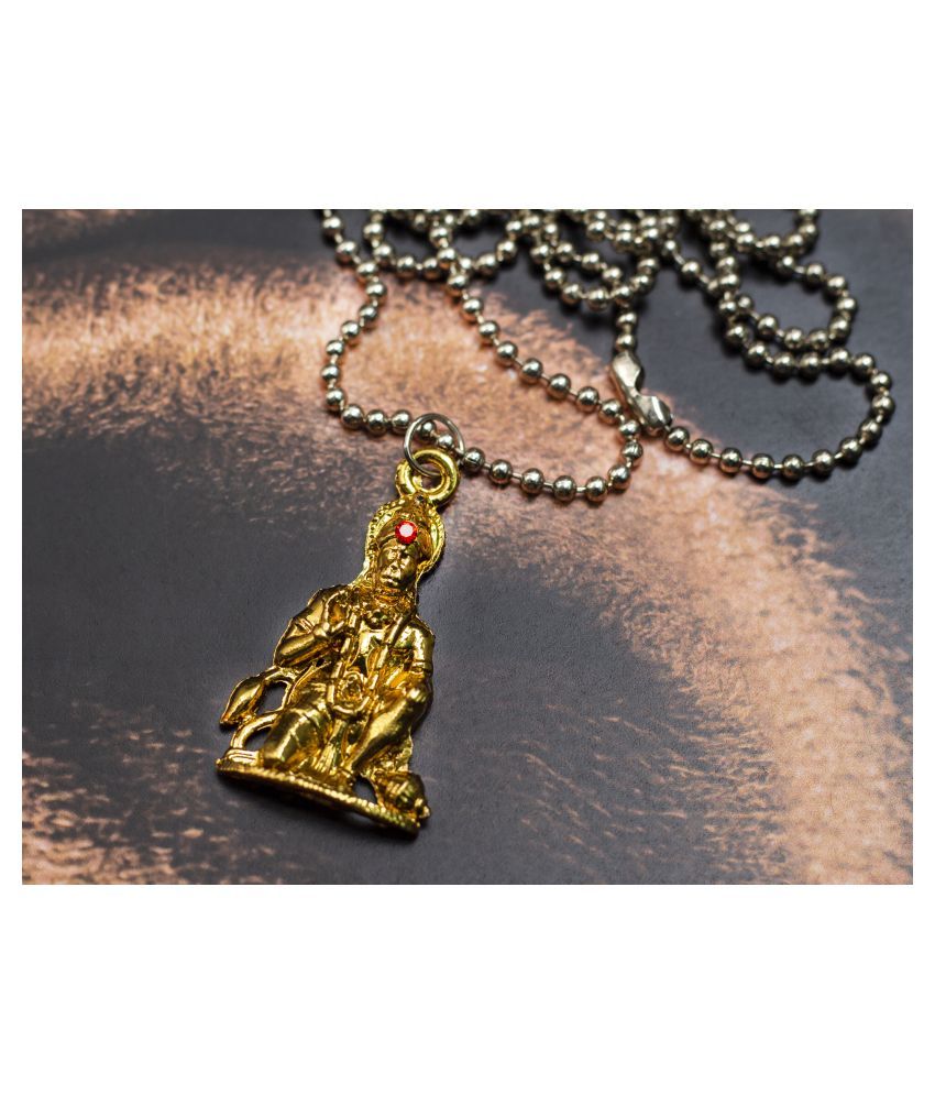 Waama Jewels Gold-plated Brass Hanuman Ji Pendant: Buy Waama Jewels ...