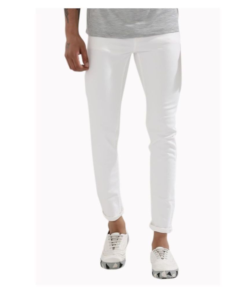     			Calcium White Skinny Jeans