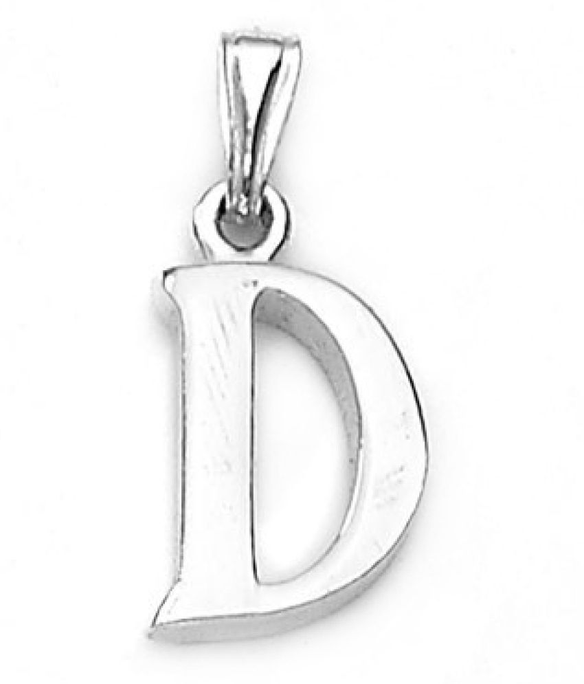 Alphabet 'D' Silver Pendant-PD110: Buy Alphabet 'D' Silver Pendant ...
