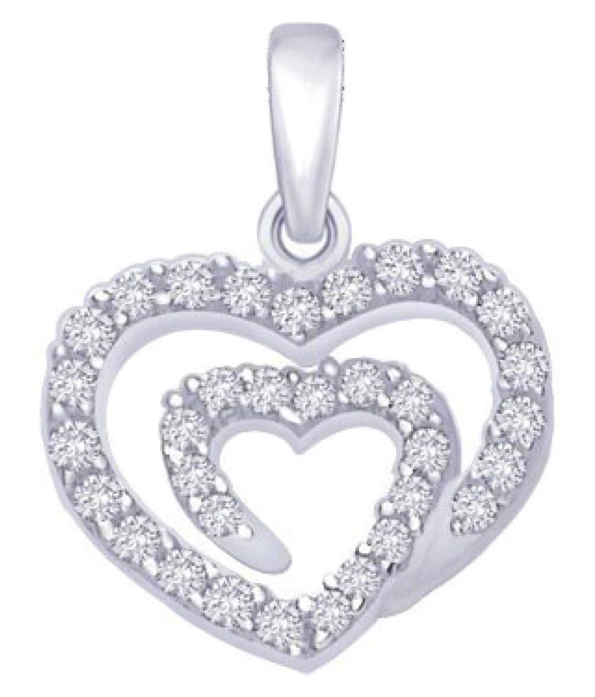 Cupid Heart CZ Silver Pendant-PD132: Buy Cupid Heart CZ Silver Pendant ...