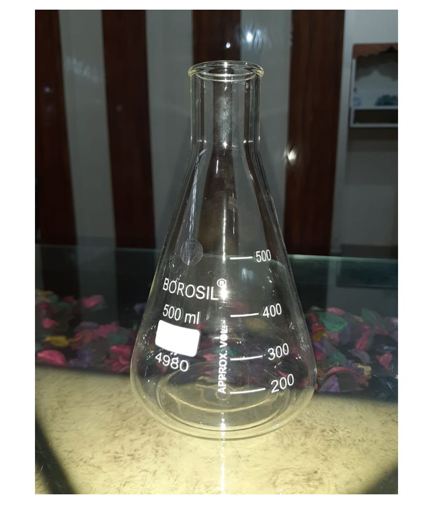     			Borosilicate Glass Narrow Mouth Conical Flask  500ml