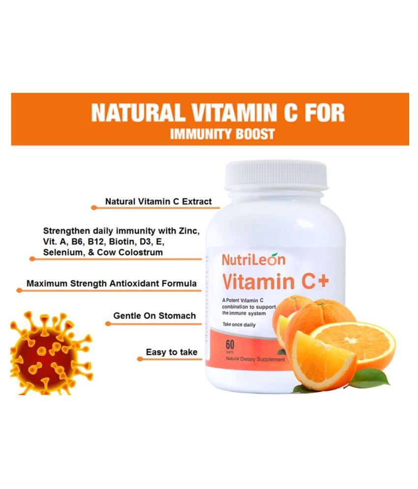 NutriLeon Vitamin C, D immunity Booster 180 no.s Vitamins Tablets: Buy ...