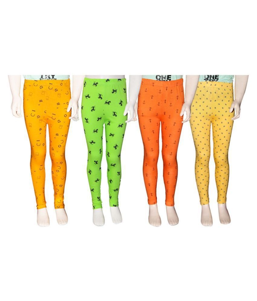     			Fnme Printed Girls Leggings -Pack of 4