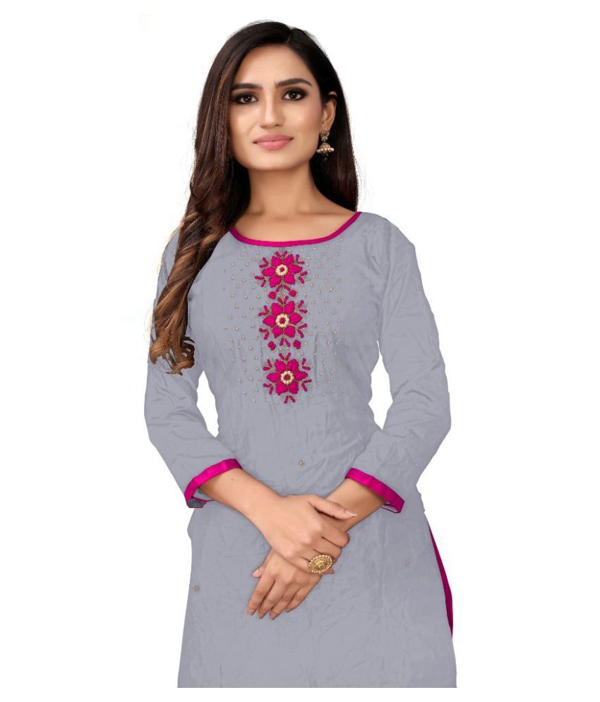 grey ethnic wear