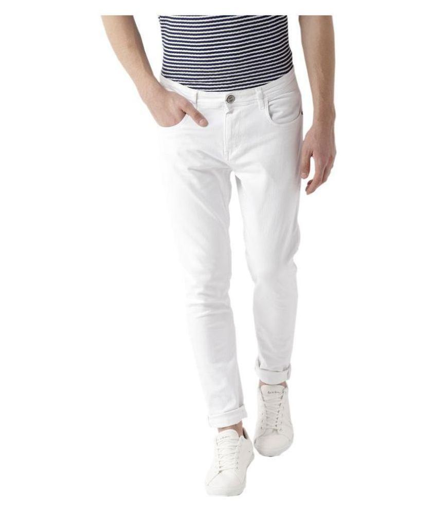     			HALOGEN - White Cotton Blend Skinny Fit Men's Jeans ( Pack of 1 )