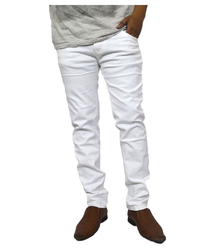     			Lawson - White Cotton Blend Skinny Fit Men's Jeans ( Pack of 1 )