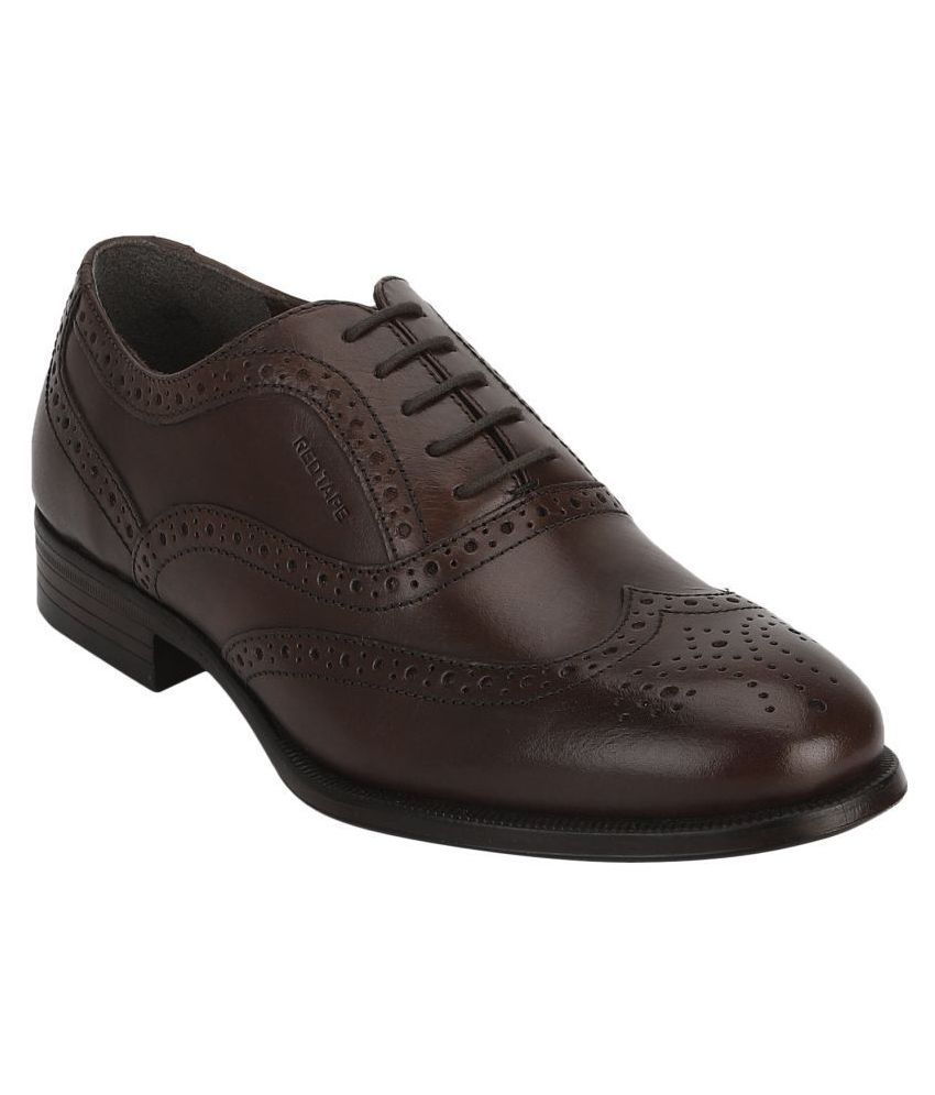 red tape brown brogue shoes