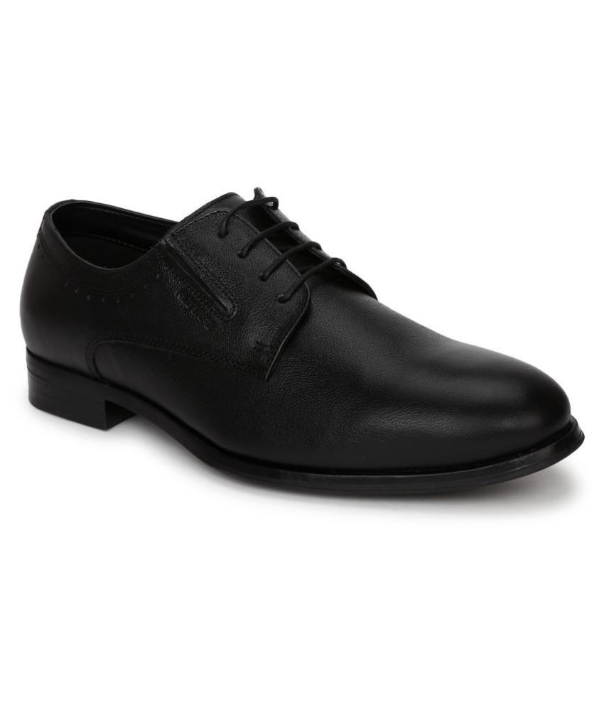 red tape black derby formal shoes