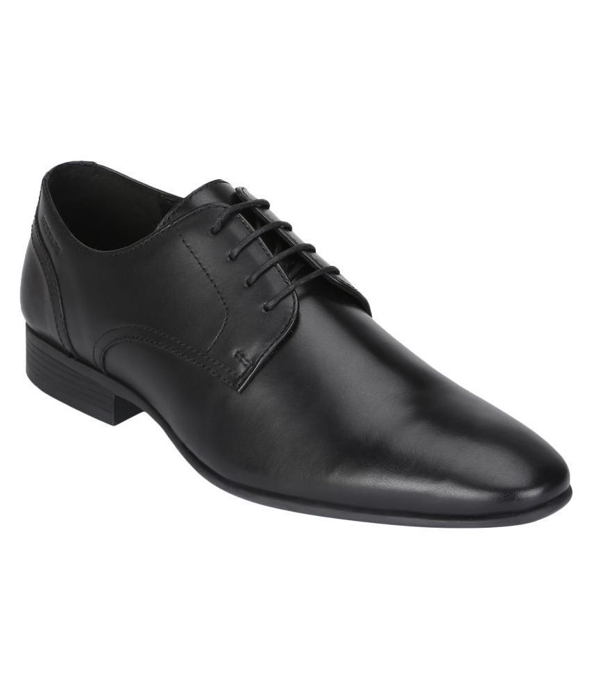 red tape black derby formal shoes