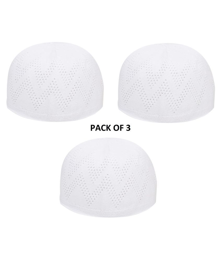 Hind Arabian Net Cap W Style Namaz Topi Free Size White Cotton Caps Buy Online Rs Snapdeal