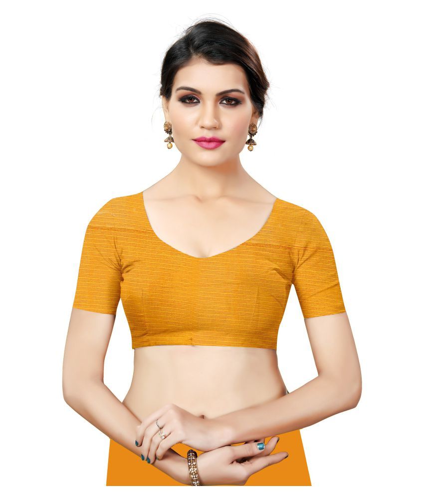 pure cotton yellow saree