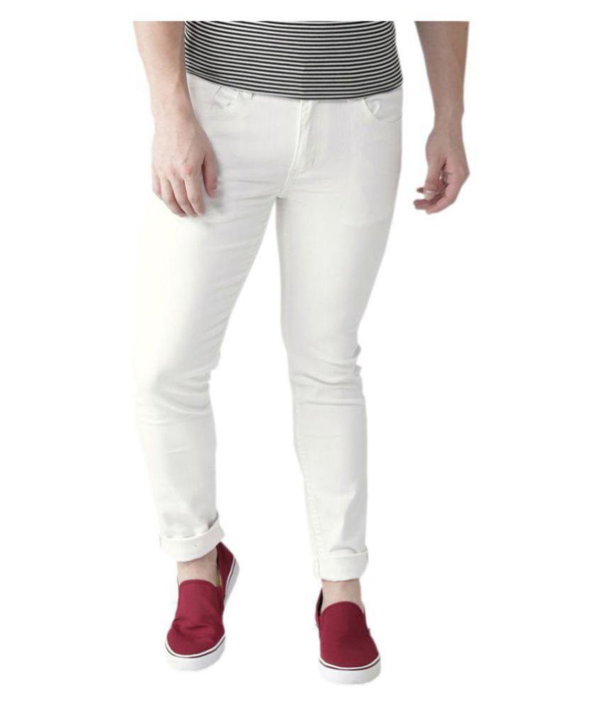     			X20 Jeans - White Denim Slim Fit Men's Jeans ( Pack of 1 )