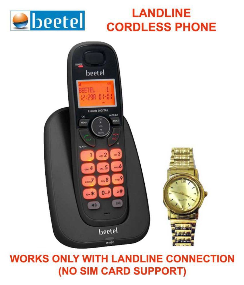 Beetel X-70 Cordless Landline Phone ( Black )