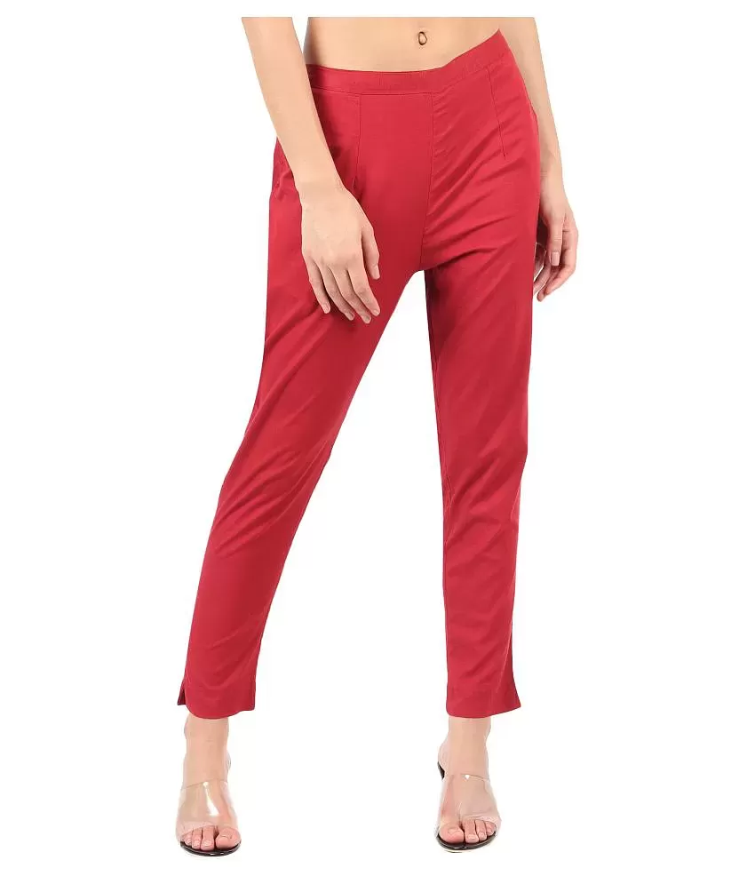 Buy online Black Solid Cigarette Pants Trouser from bottom wear for Women  by Oxolloxo for ₹709 at 74% off | 2024 Limeroad.com