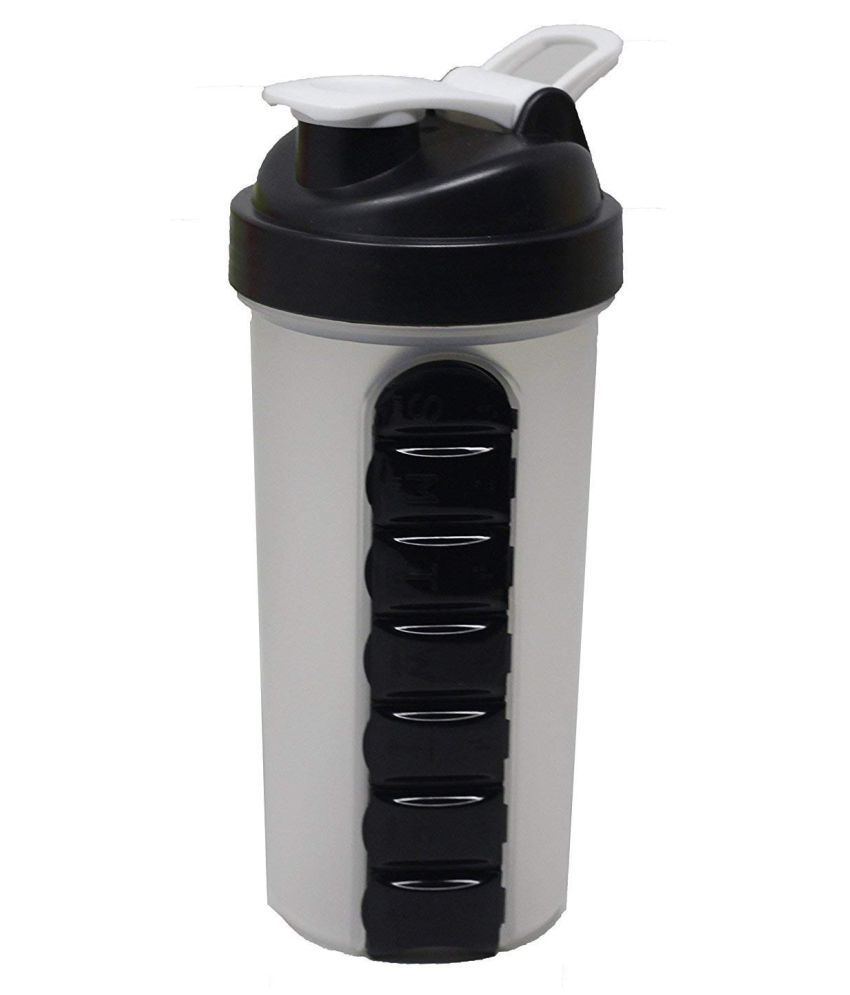 Daily 600ml Pill Box Organizer with Water Bottle Weekly Seven