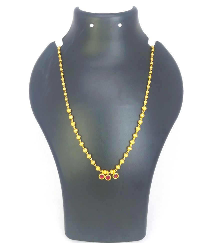     			Soni - Gold Brass Necklace ( Pack of 1 )