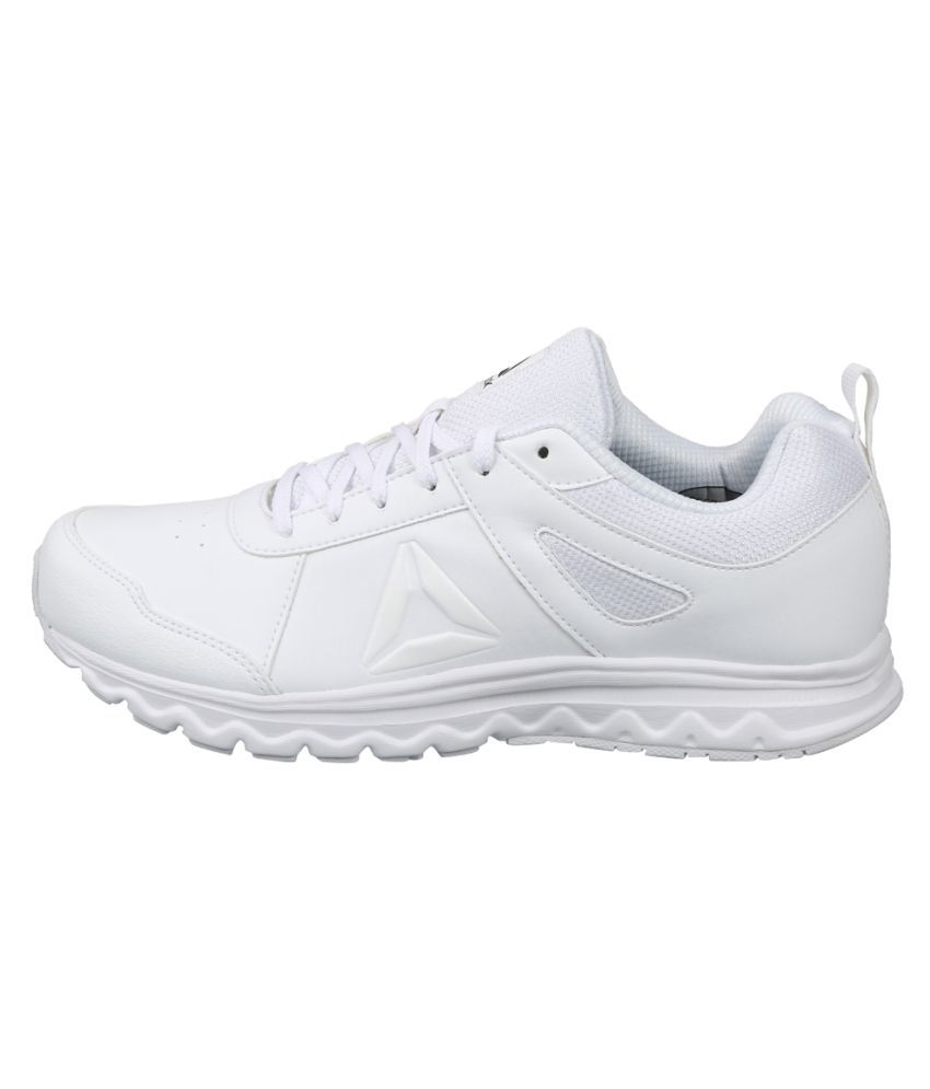 plain white reebok shoes