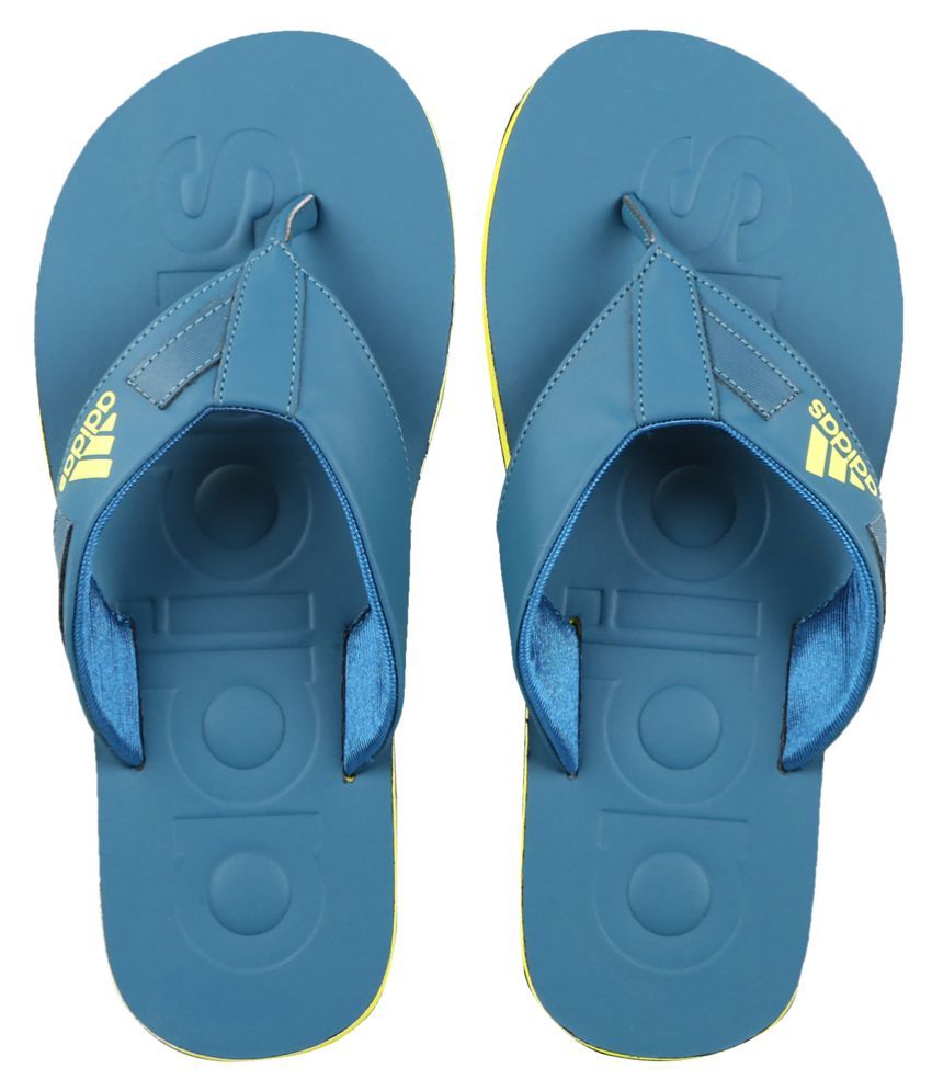 adidas green flip flops