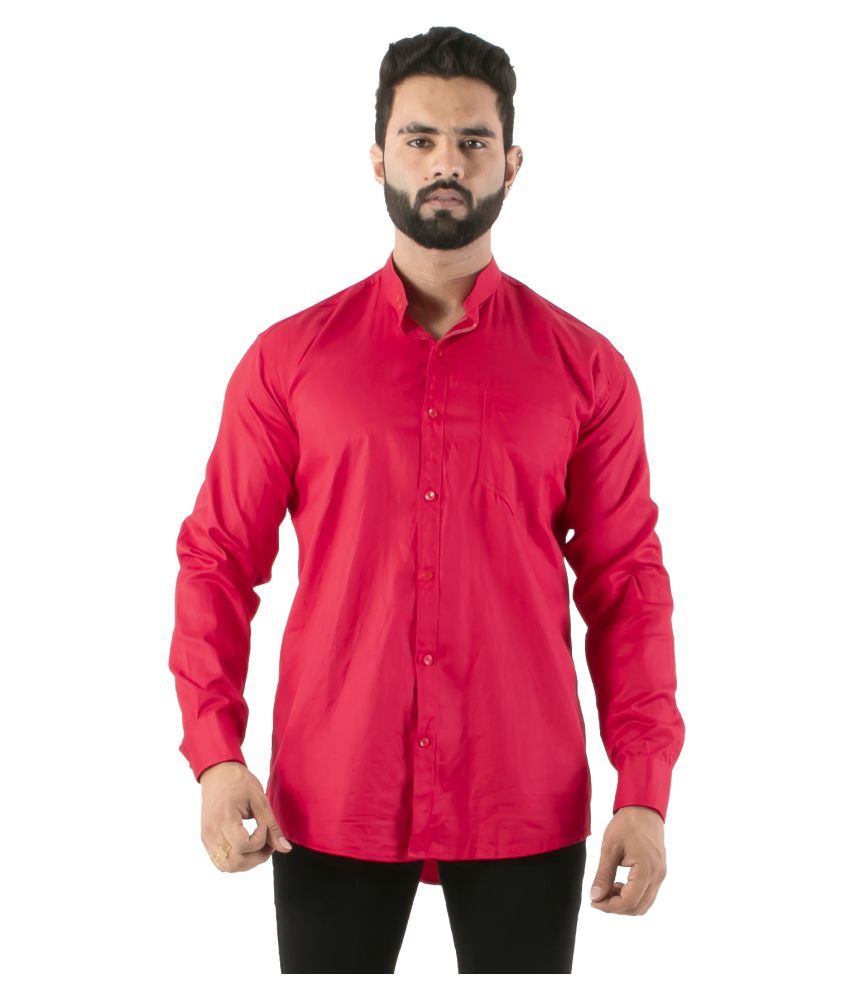 vellical 100 Percent Cotton Red Shirt 