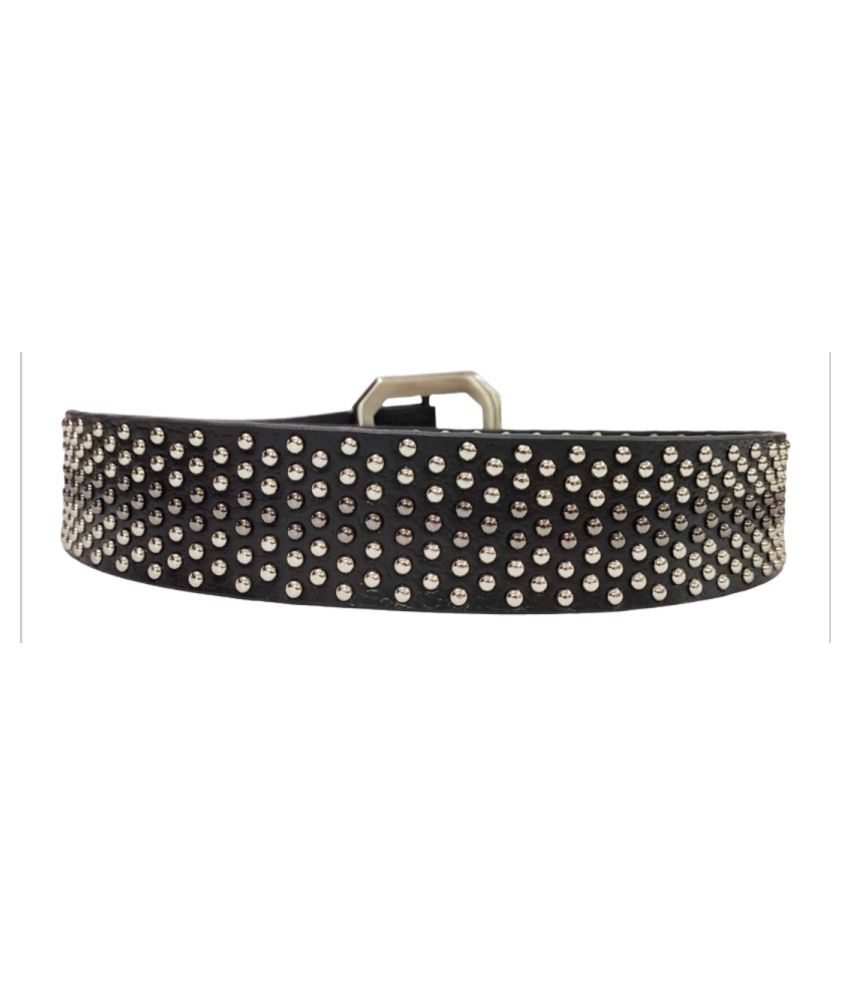 Salman Khan Studded Belts Black Leather Party Belt: Buy Online at Low ...