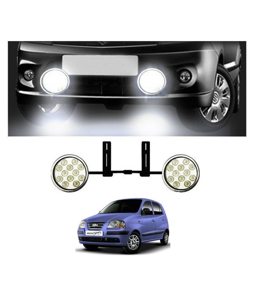 After Cars 12 LED Light Fog Lamp (Set of2) For Car Hyundai Santro Xing
