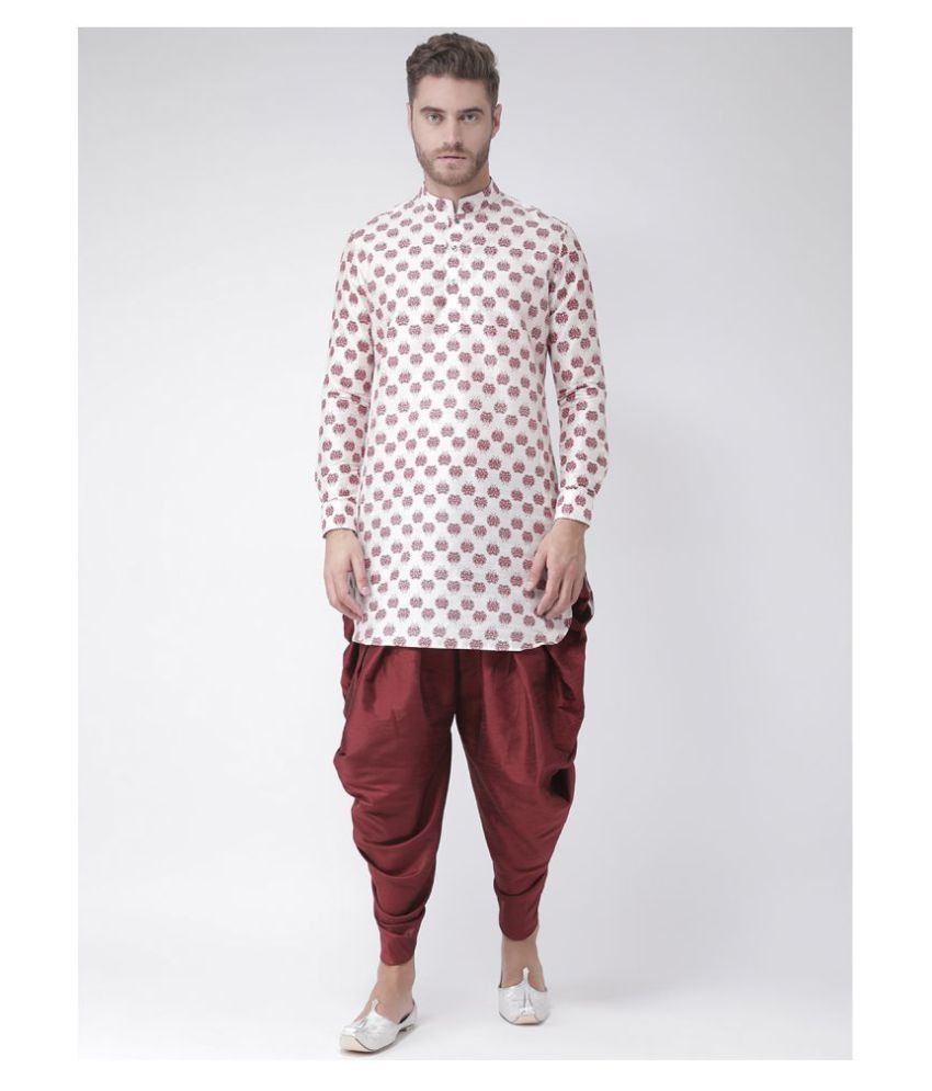     			Deyann Off-White Silk Blend Kurta Single