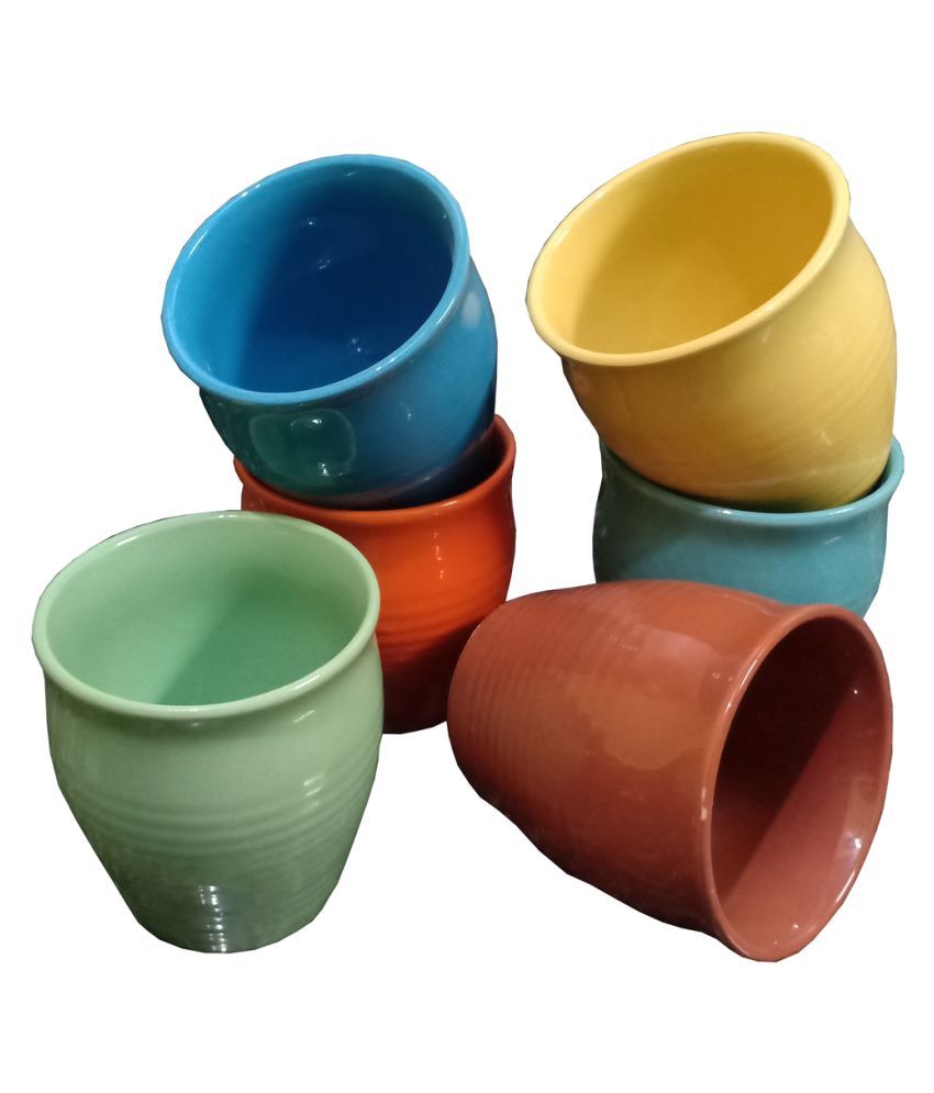Indian Crafties Ceramic Tea Cup 6 Pcs 160 ml Buy Online at Best Price