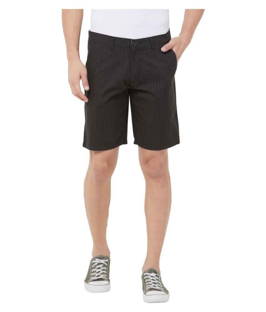 Fitz Black Cotton Fitness Shorts Single
