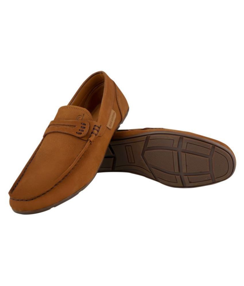 CLOG LONDON Tan Loafers - Buy CLOG LONDON Tan Loafers Online at Best ...