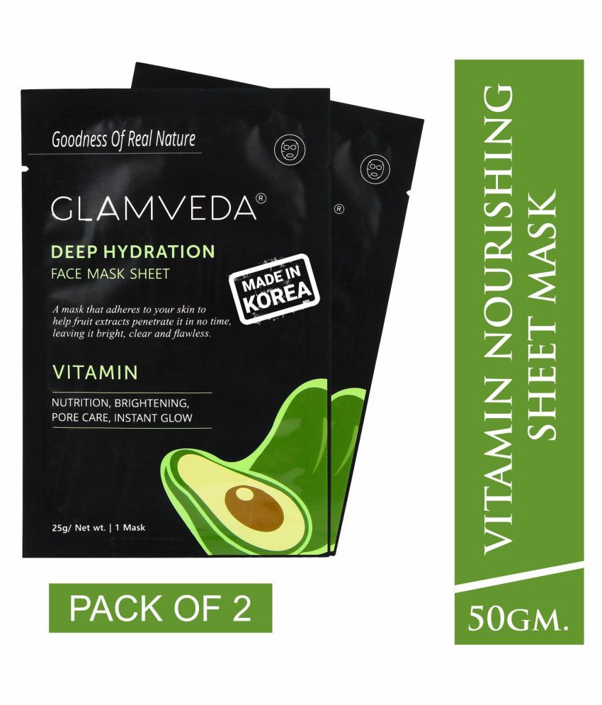 Glamveda - Skin Brightening Sheet Mask for All Skin Type (Pack of 2)