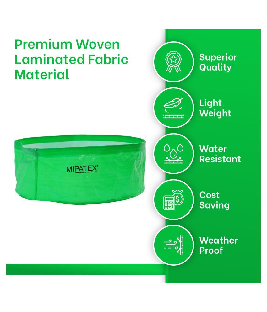 Mipatex Woven Fabric Grow Bags 18in x 8in, Heavy Duty Plant Pot Fruits