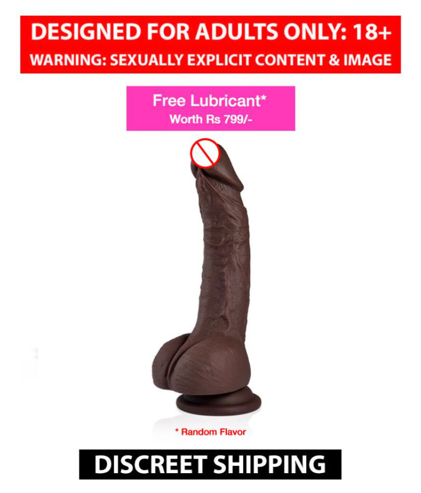 8 Inch Premium Quality Realistic Chocolate Sexual Dildo Sex Toy For Women With Free Lubricant By Naughty Nights